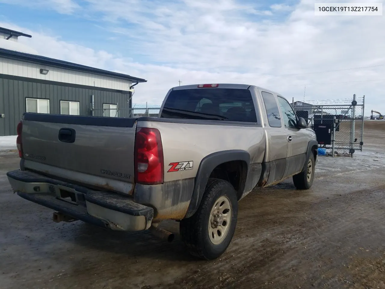 2003 Chevrolet Silverado K1500 VIN: 1GCEK19T13Z217754 Lot: 33433182