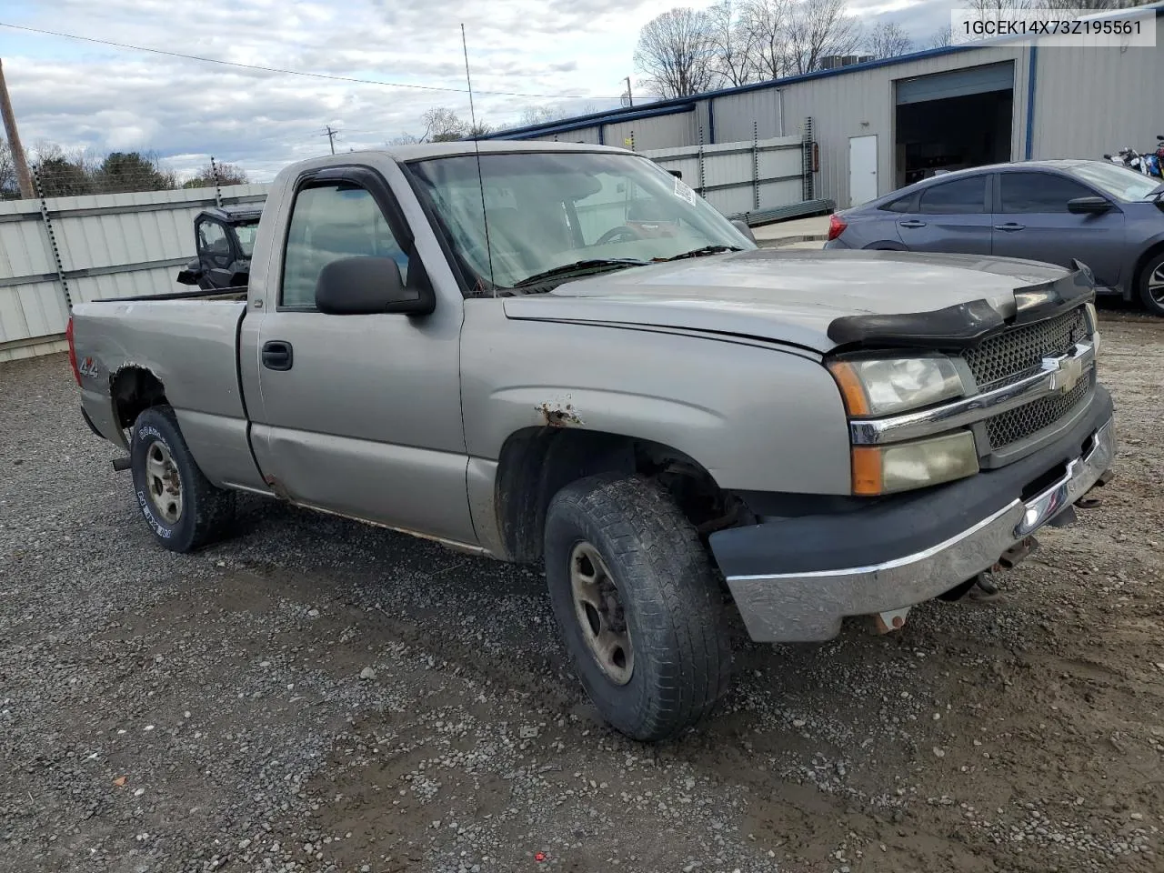 2003 Chevrolet Silverado K1500 VIN: 1GCEK14X73Z195561 Lot: 38409744