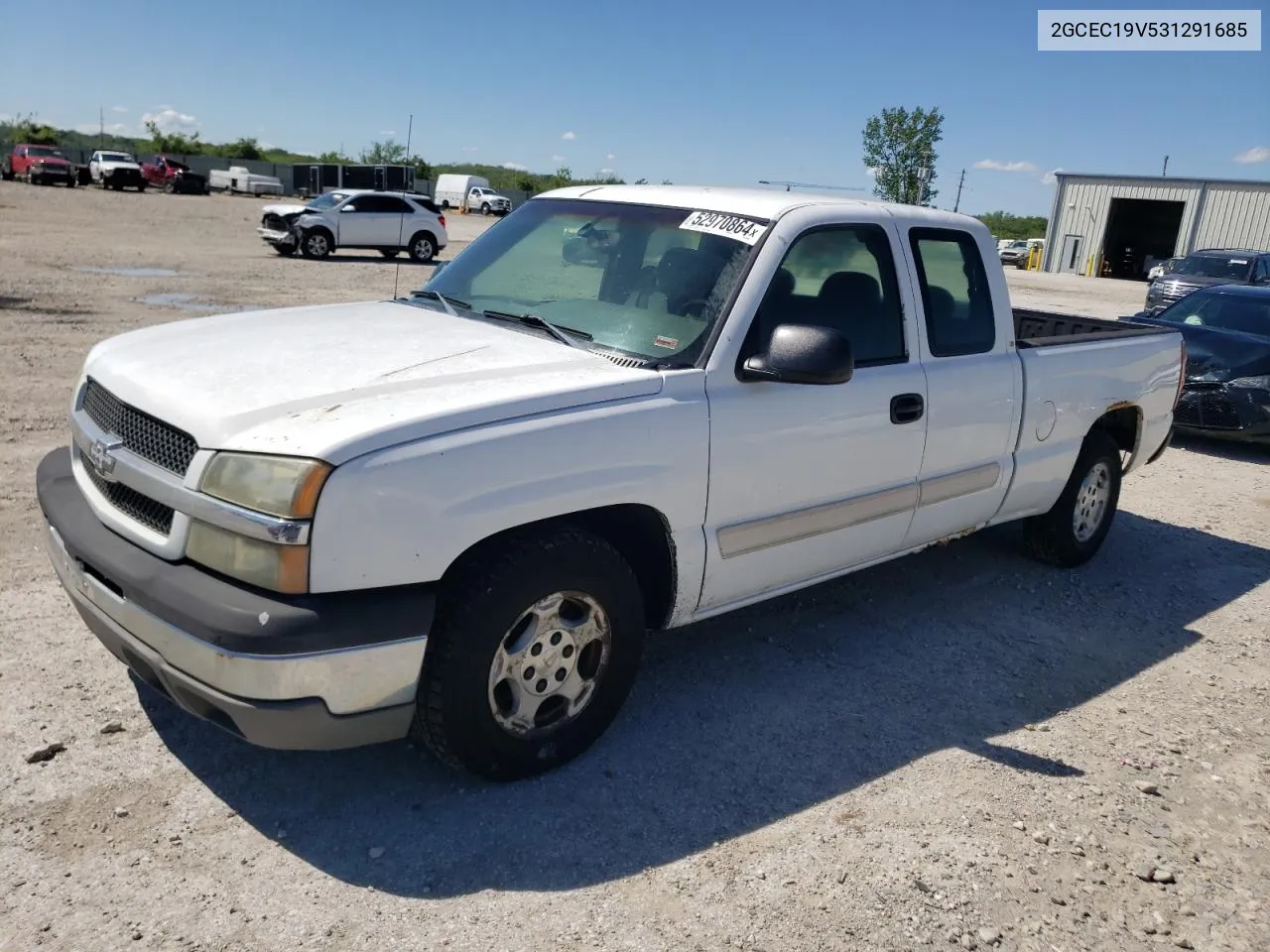 2003 Chevrolet Silverado C1500 VIN: 2GCEC19V531291685 Lot: 52970864