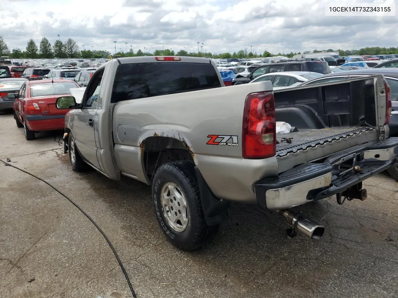 2003 Chevrolet Silverado K1500 VIN: 1GCEK14T73Z343155 Lot: 53270774