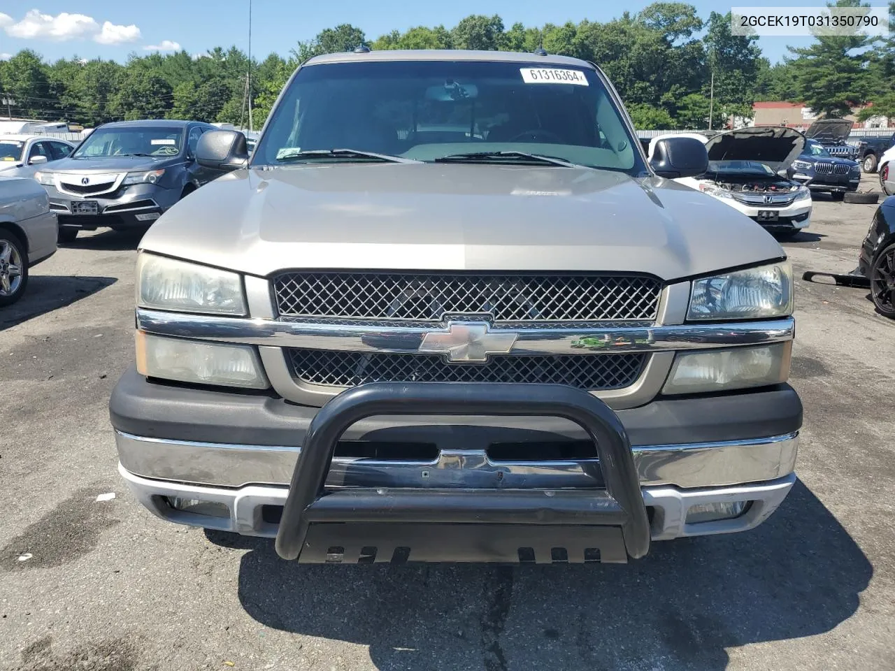 2003 Chevrolet Silverado K1500 VIN: 2GCEK19T031350790 Lot: 61316364