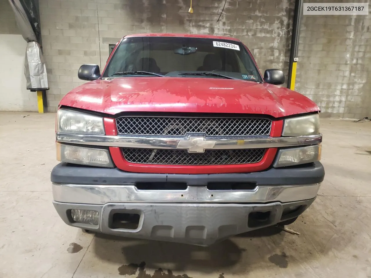 2003 Chevrolet Silverado K1500 VIN: 2GCEK19T631367187 Lot: 62482234