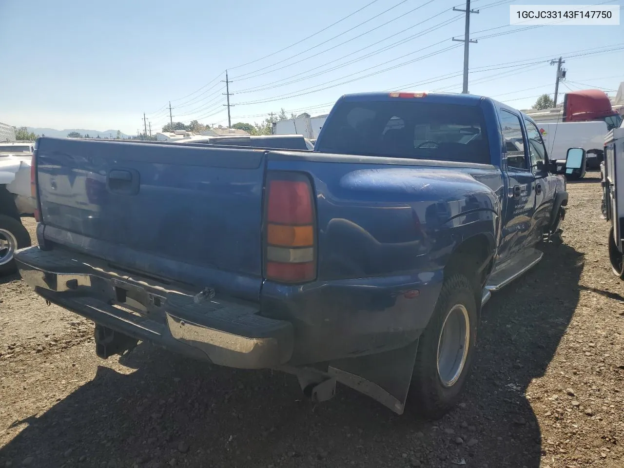 2003 Chevrolet Silverado C3500 VIN: 1GCJC33143F147750 Lot: 62551314