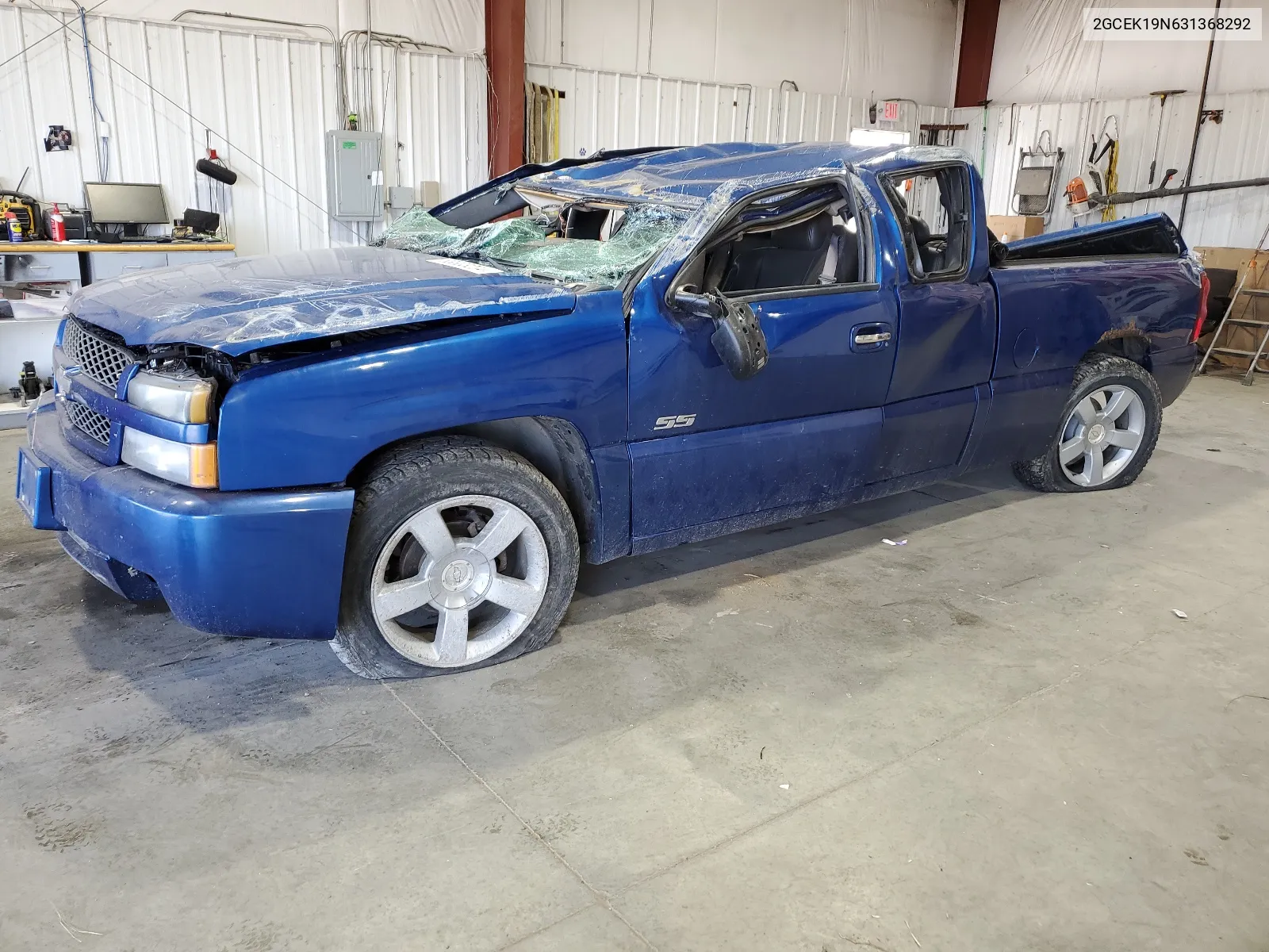 2003 Chevrolet Silverado K1500 VIN: 2GCEK19N631368292 Lot: 63303204