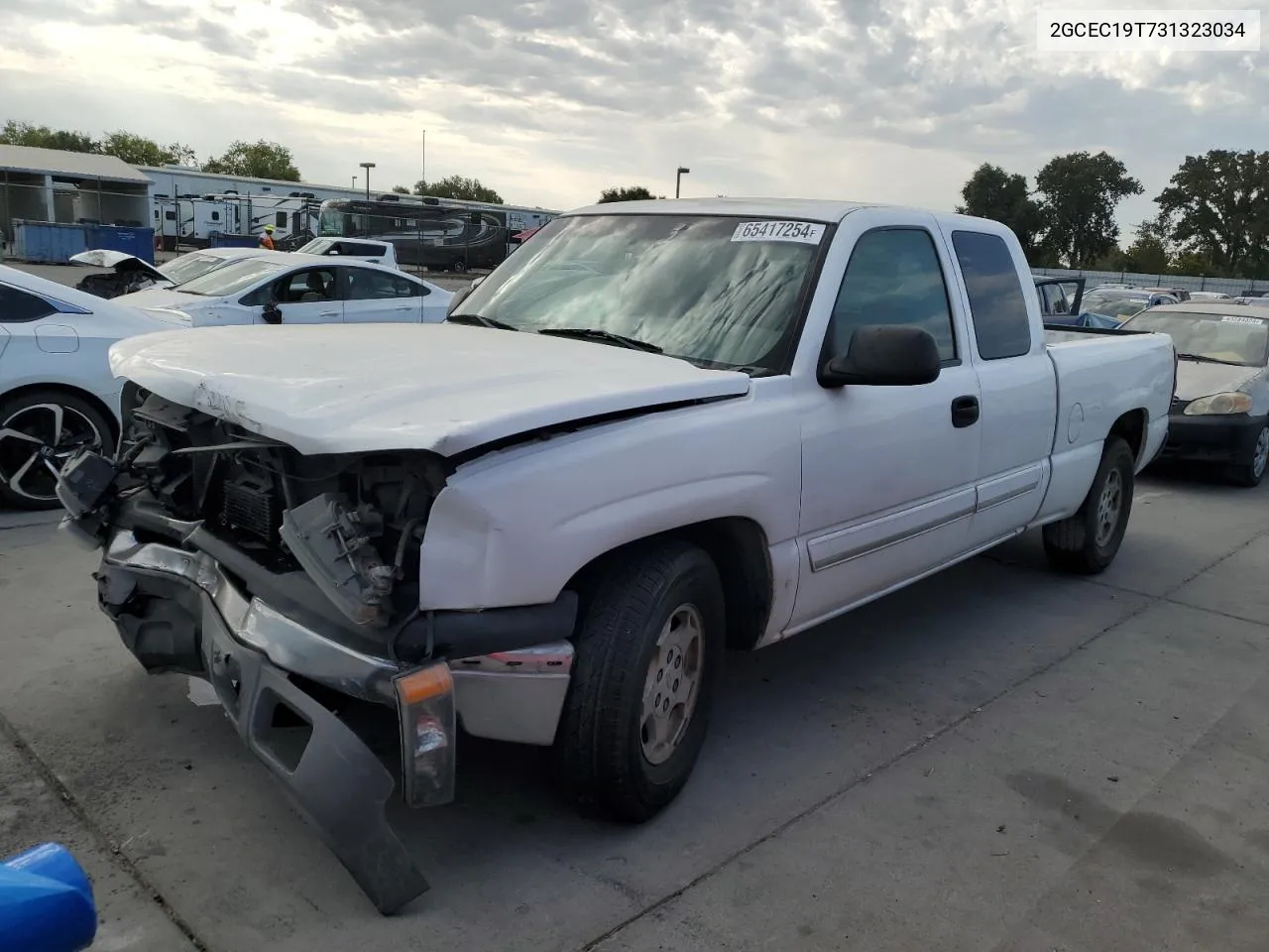 2003 Chevrolet Silverado C1500 VIN: 2GCEC19T731323034 Lot: 65417254