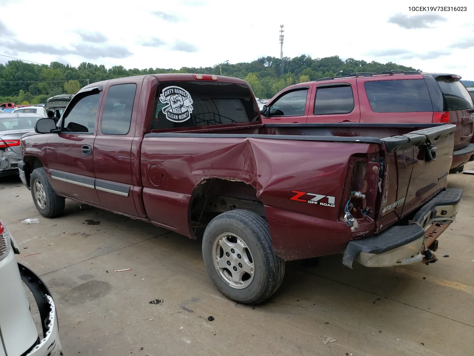 2003 Chevrolet Silverado K1500 VIN: 1GCEK19V73E316023 Lot: 67349704