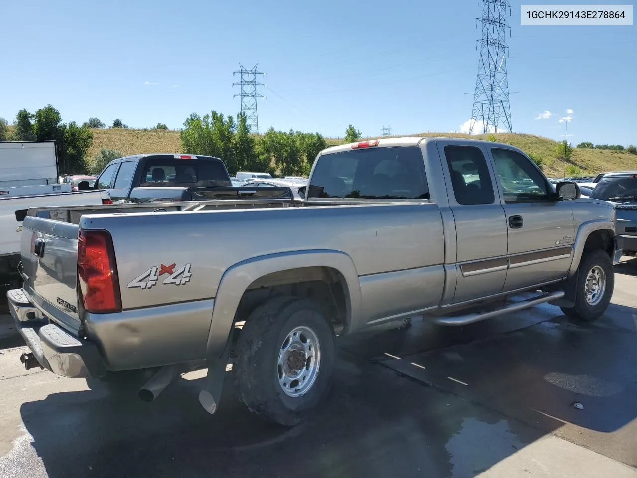 2003 Chevrolet Silverado K2500 Heavy Duty VIN: 1GCHK29143E278864 Lot: 67408444