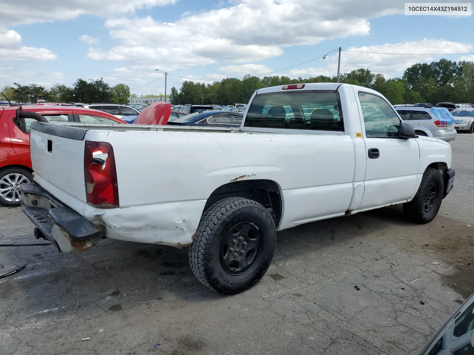 2003 Chevrolet Silverado C1500 VIN: 1GCEC14X43Z194512 Lot: 68387294