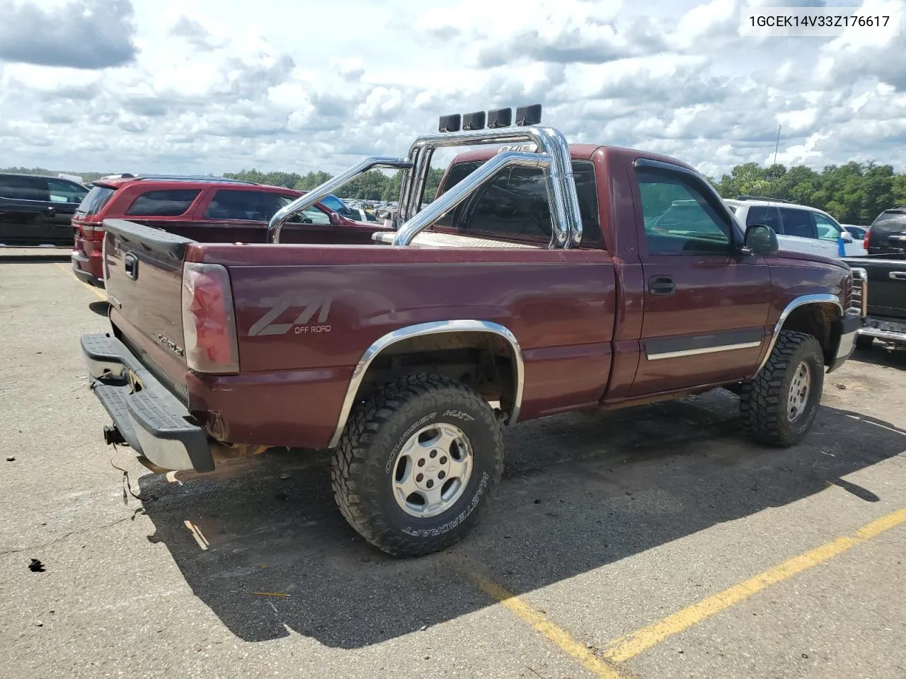 2003 Chevrolet Silverado K1500 VIN: 1GCEK14V33Z176617 Lot: 68540694