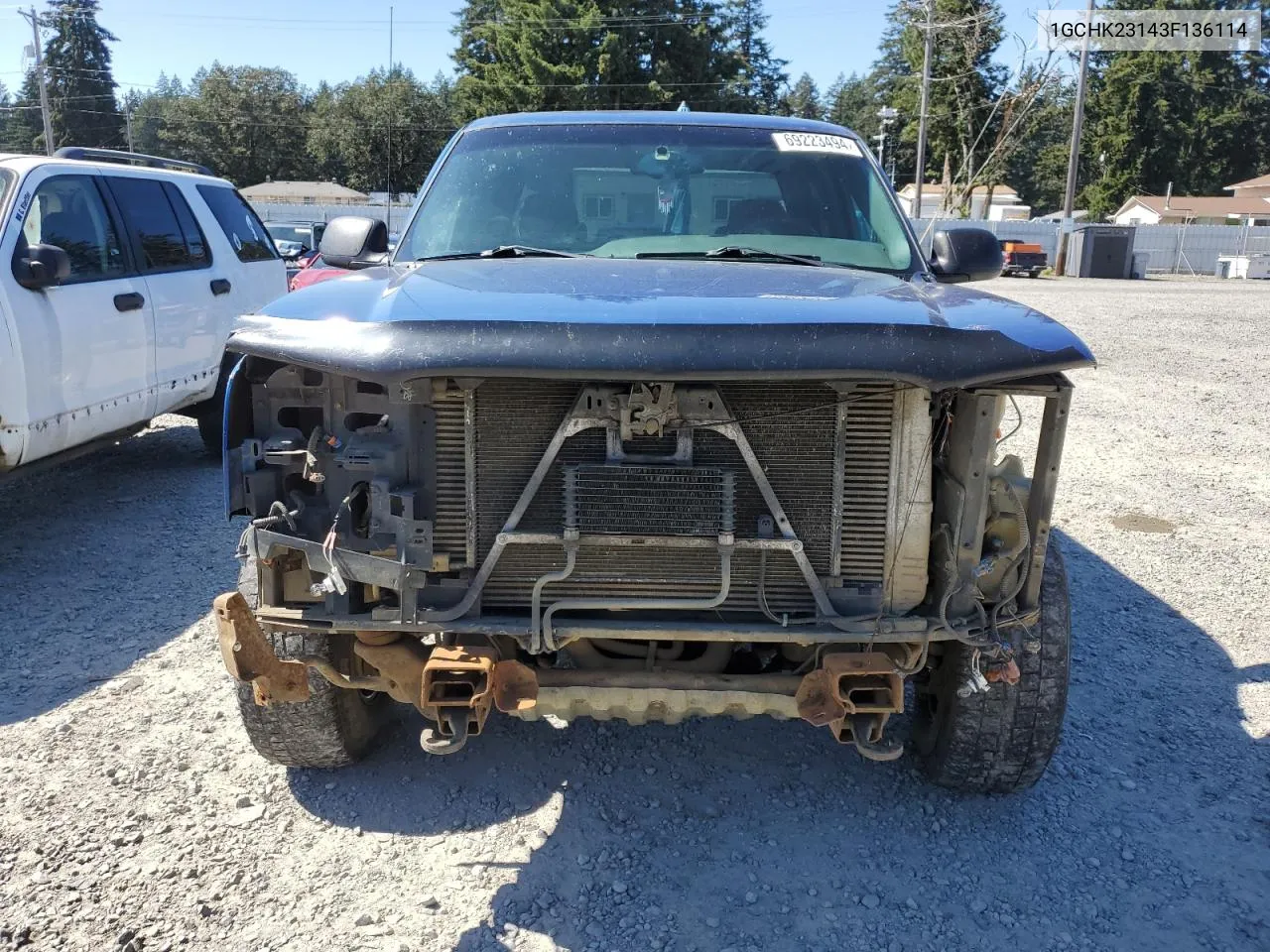 2003 Chevrolet Silverado K2500 Heavy Duty VIN: 1GCHK23143F136114 Lot: 69223494