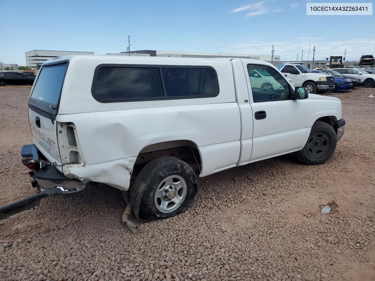 2003 Chevrolet Silverado C1500 VIN: 1GCEC14X43Z263411 Lot: 69336314