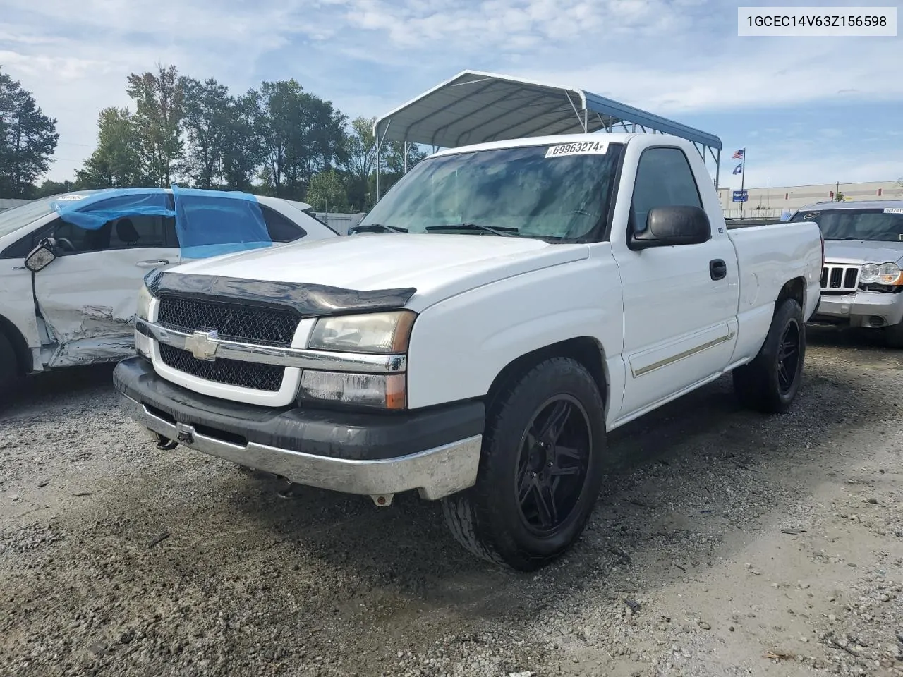 2003 Chevrolet Silverado C1500 VIN: 1GCEC14V63Z156598 Lot: 69963274