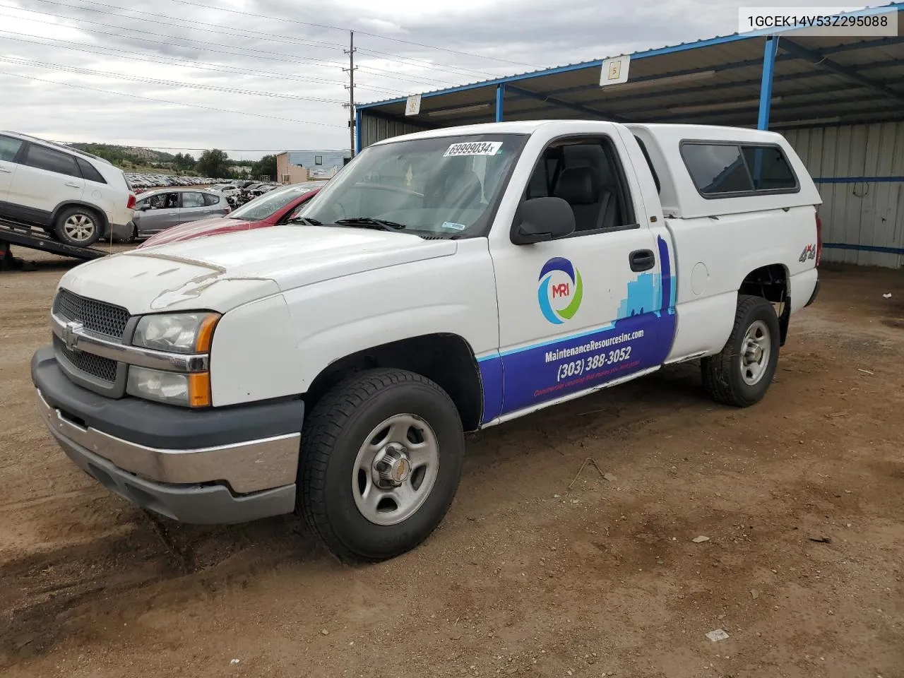 2003 Chevrolet Silverado K1500 VIN: 1GCEK14V53Z295088 Lot: 69999034