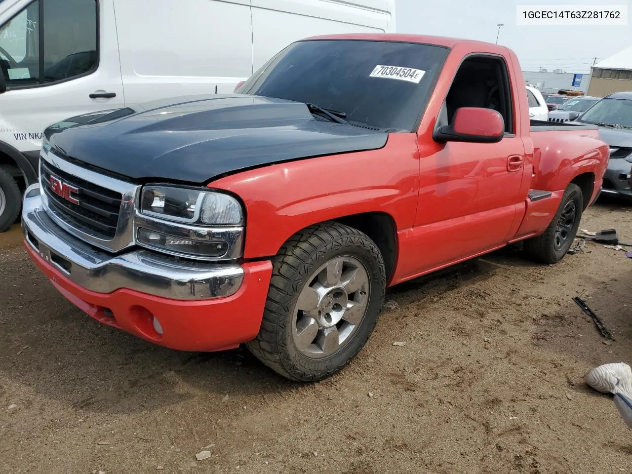 2003 Chevrolet Silverado C1500 VIN: 1GCEC14T63Z281762 Lot: 70304504