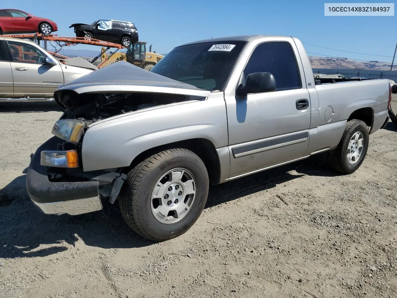 2003 Chevrolet Silverado C1500 VIN: 1GCEC14X83Z184937 Lot: 70443984