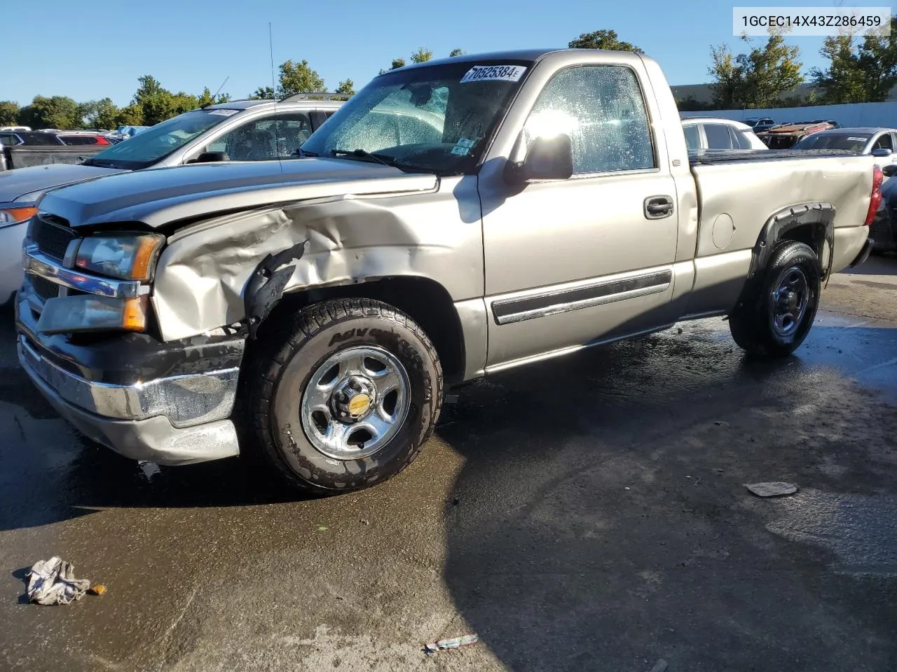 2003 Chevrolet Silverado C1500 VIN: 1GCEC14X43Z286459 Lot: 70525384