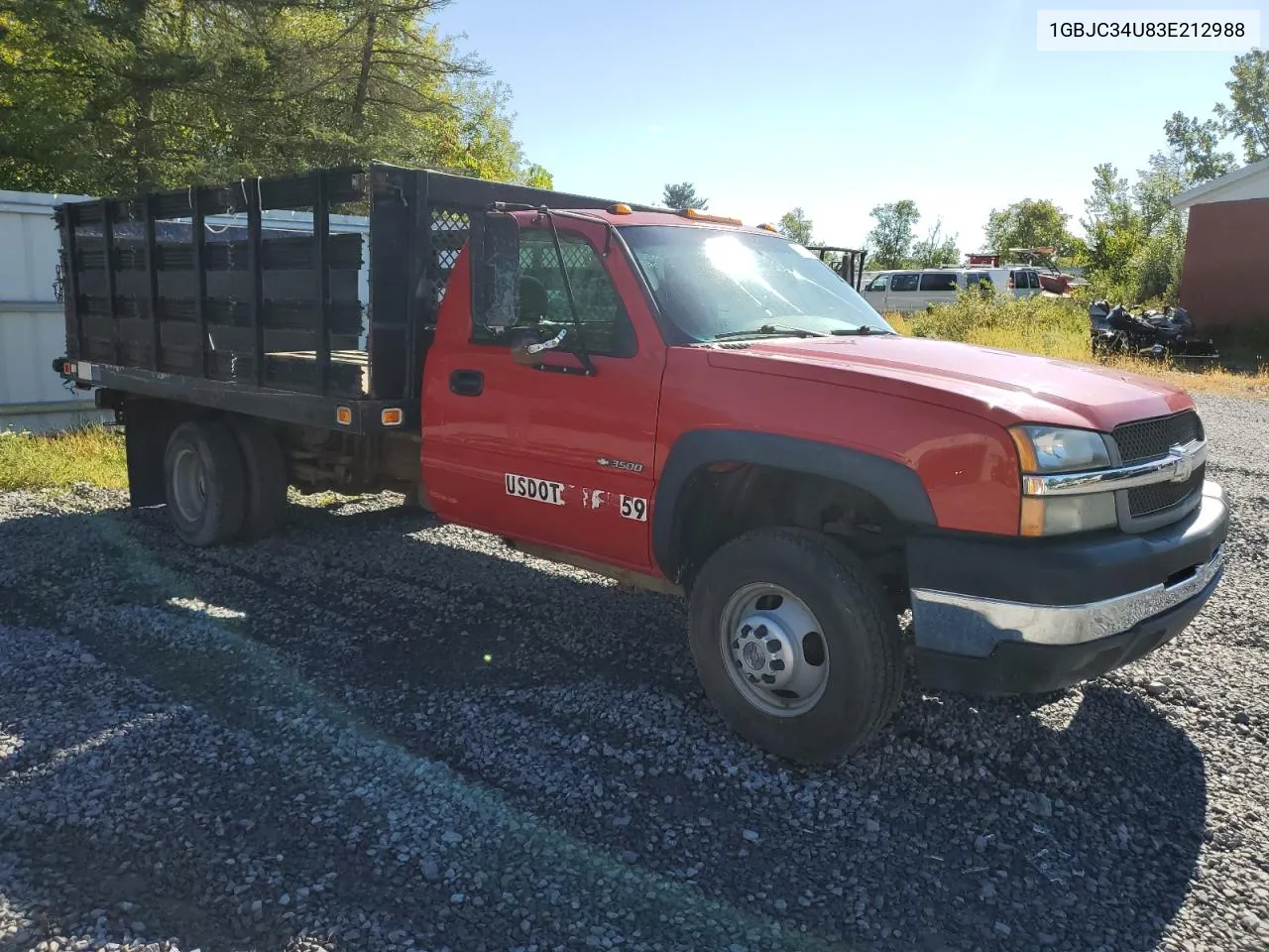 1GBJC34U83E212988 2003 Chevrolet Silverado C3500