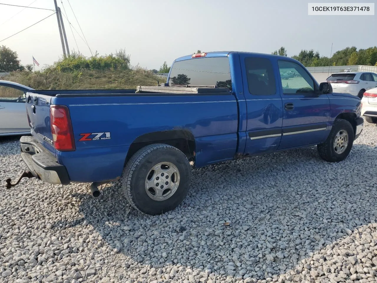 2003 Chevrolet Silverado K1500 VIN: 1GCEK19T63E371478 Lot: 70964794