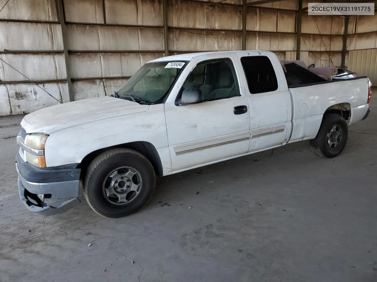 2003 Chevrolet Silverado C1500 VIN: 2GCEC19VX31191775 Lot: 71030494