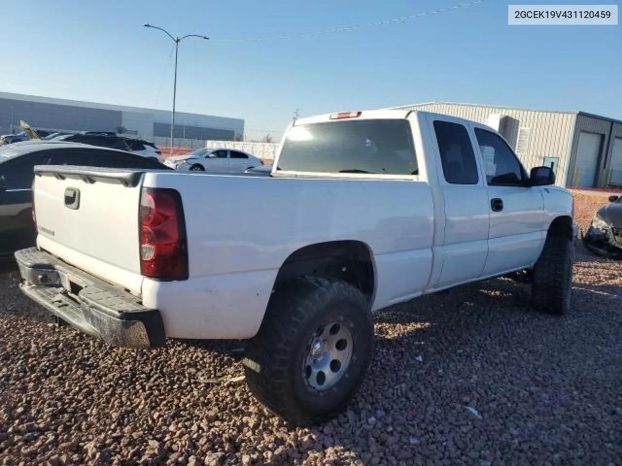 2003 Chevrolet Silverado K1500 VIN: 2GCEK19V431120459 Lot: 71647654