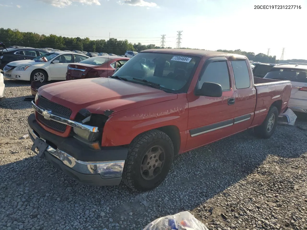 2003 Chevrolet Silverado C1500 VIN: 2GCEC19T231227716 Lot: 72064684