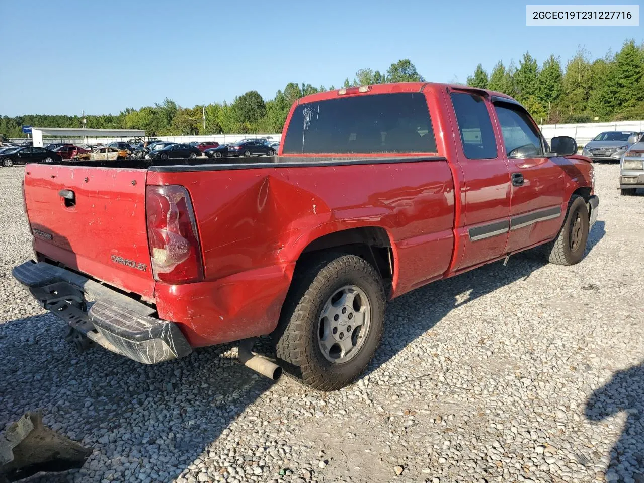 2003 Chevrolet Silverado C1500 VIN: 2GCEC19T231227716 Lot: 72064684