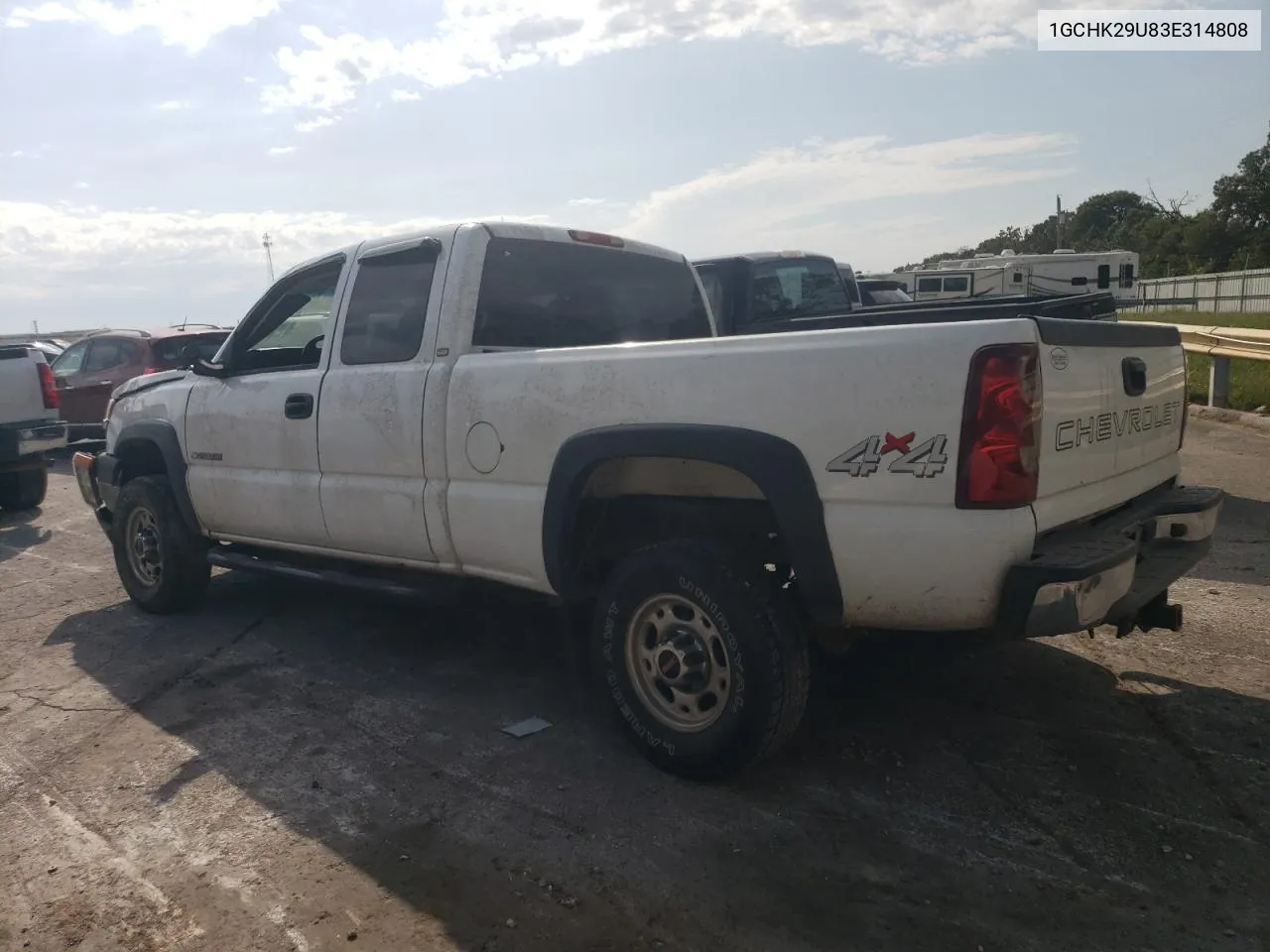 2003 Chevrolet Silverado K2500 Heavy Duty VIN: 1GCHK29U83E314808 Lot: 72331804