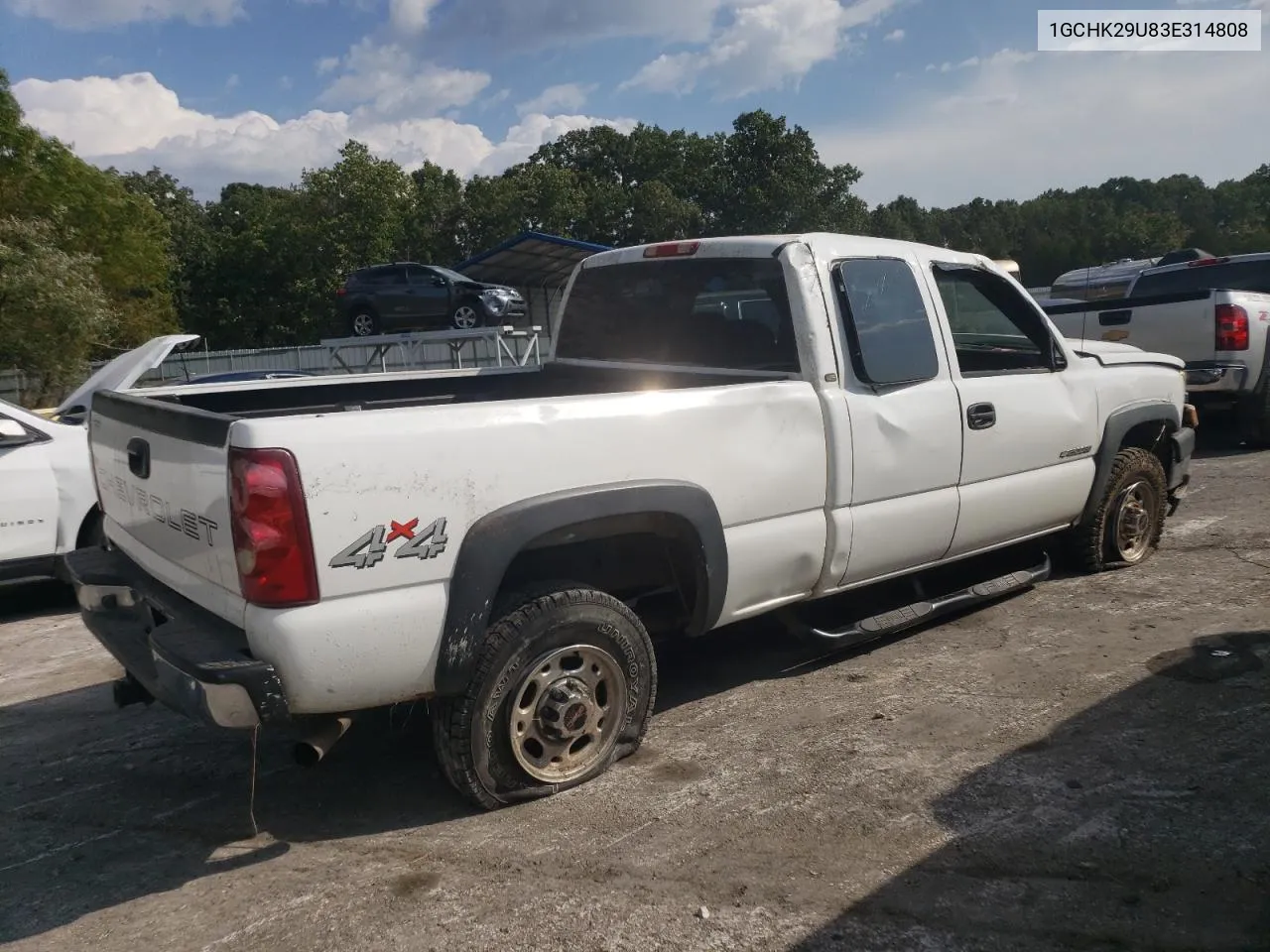 2003 Chevrolet Silverado K2500 Heavy Duty VIN: 1GCHK29U83E314808 Lot: 72331804