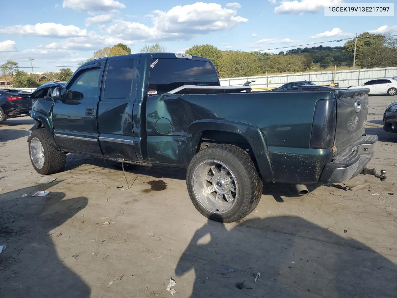 2003 Chevrolet Silverado K1500 VIN: 1GCEK19V13E217097 Lot: 72457804