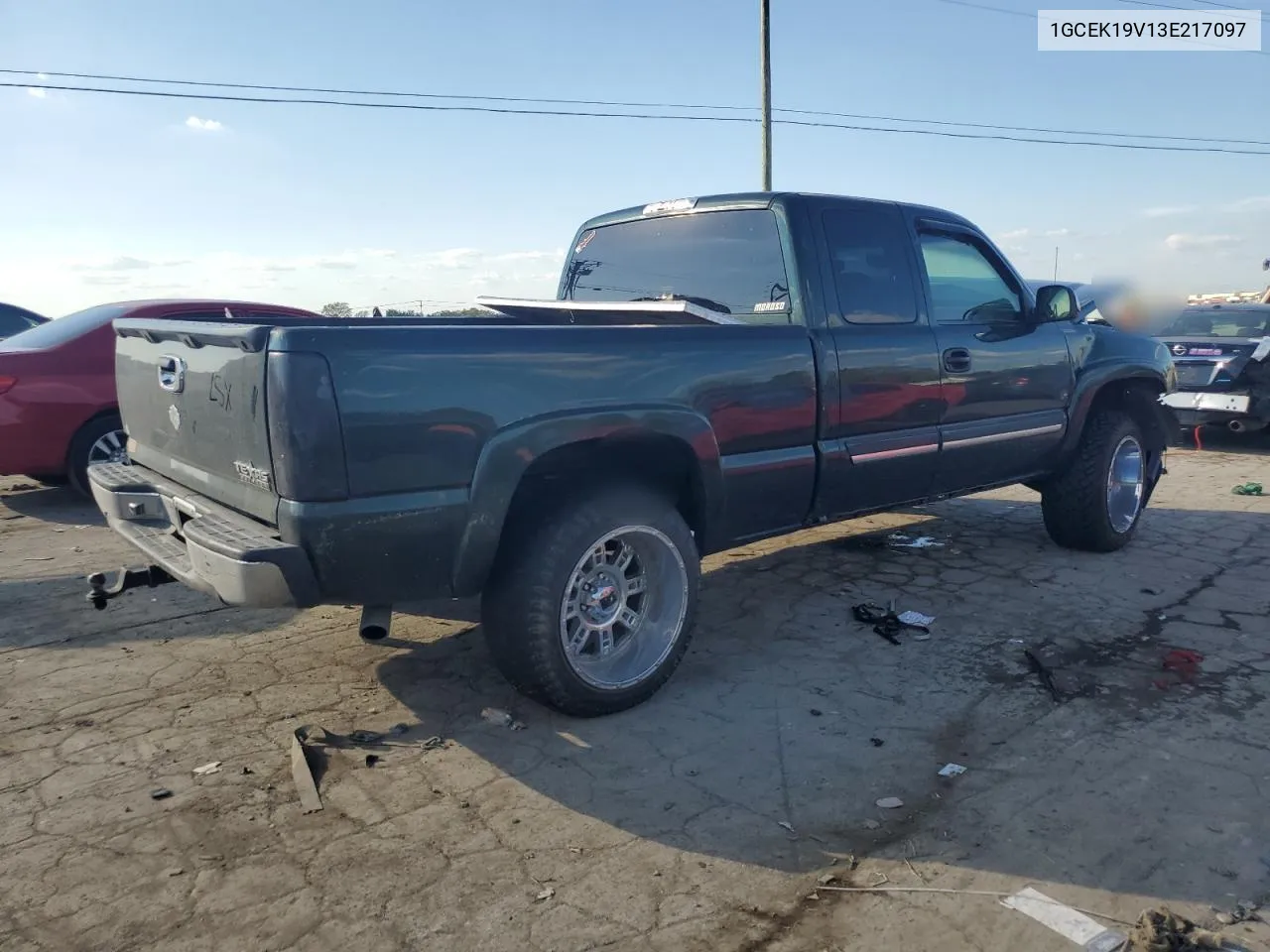 2003 Chevrolet Silverado K1500 VIN: 1GCEK19V13E217097 Lot: 72457804