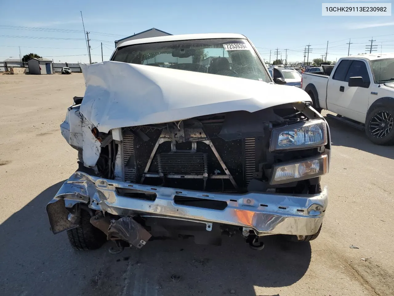 2003 Chevrolet Silverado K2500 Heavy Duty VIN: 1GCHK29113E230982 Lot: 72539394