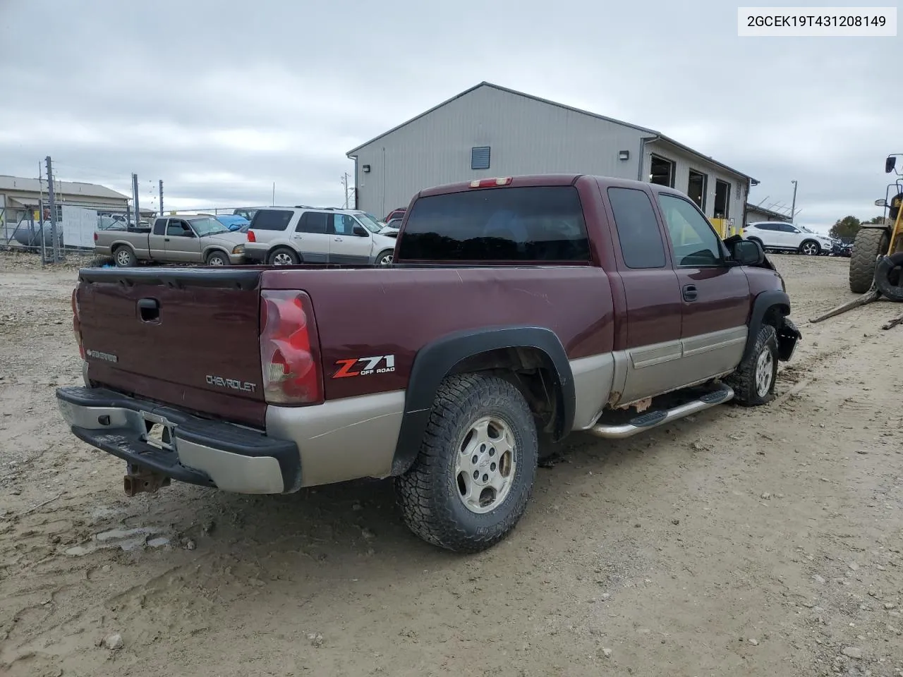 2003 Chevrolet Silverado K1500 VIN: 2GCEK19T431208149 Lot: 72633594