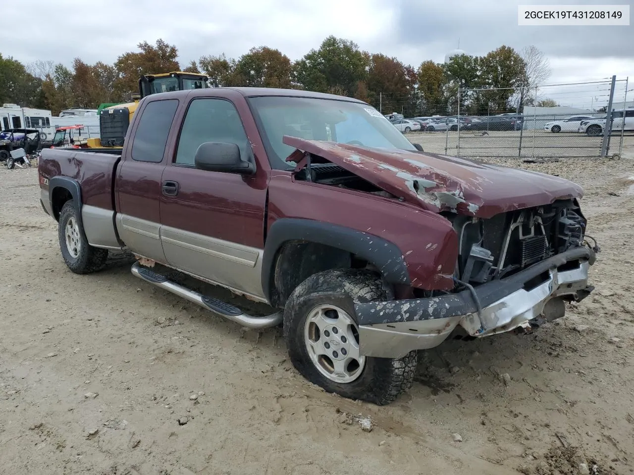 2003 Chevrolet Silverado K1500 VIN: 2GCEK19T431208149 Lot: 72633594