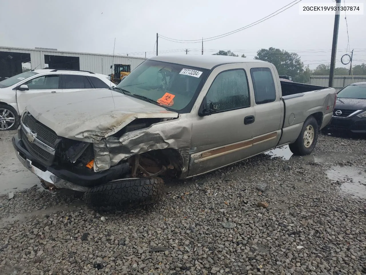 2003 Chevrolet Silverado K1500 VIN: 2GCEK19V931307874 Lot: 72713284