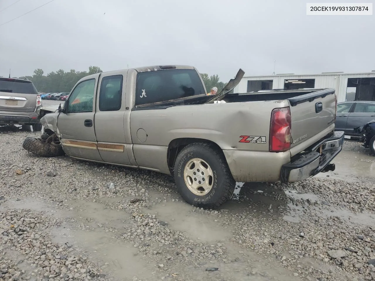 2003 Chevrolet Silverado K1500 VIN: 2GCEK19V931307874 Lot: 72713284