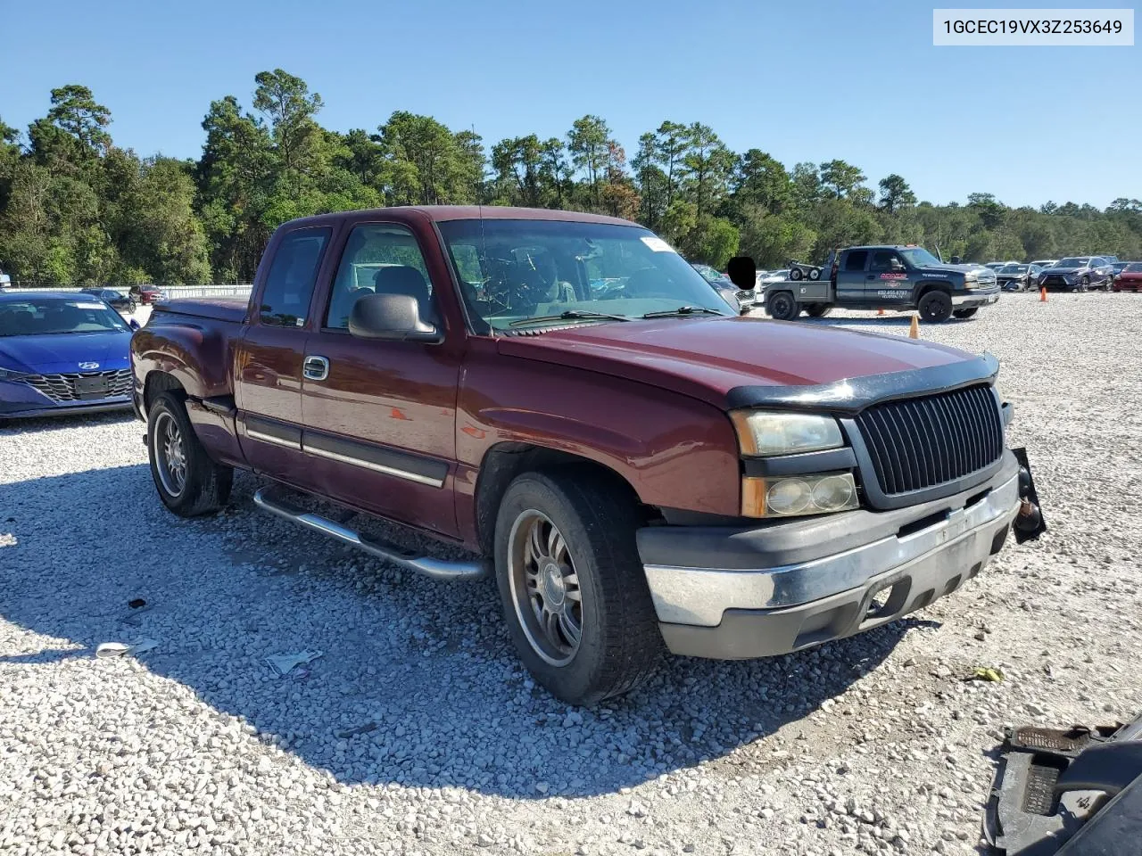 2003 Chevrolet Silverado C1500 VIN: 1GCEC19VX3Z253649 Lot: 72801804