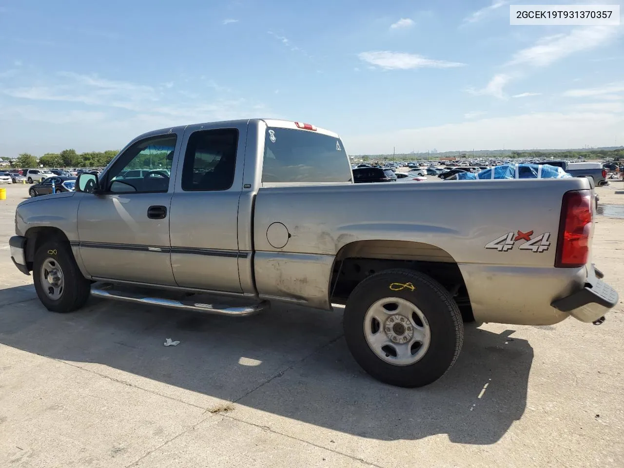 2003 Chevrolet Silverado K1500 VIN: 2GCEK19T931370357 Lot: 72806774