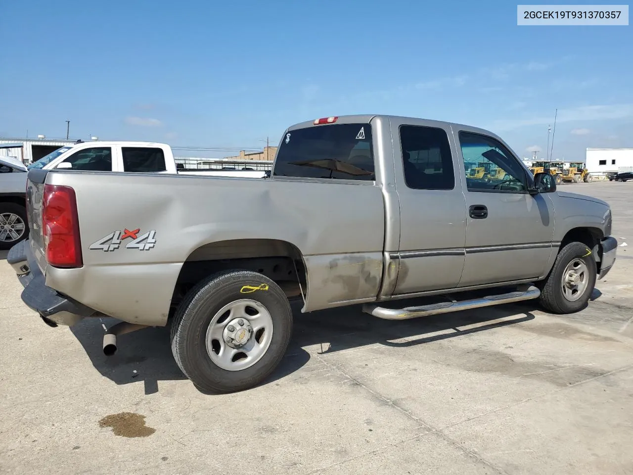 2003 Chevrolet Silverado K1500 VIN: 2GCEK19T931370357 Lot: 72806774