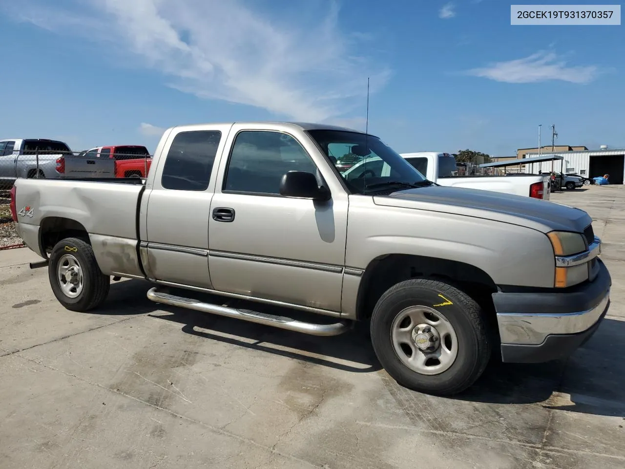 2003 Chevrolet Silverado K1500 VIN: 2GCEK19T931370357 Lot: 72806774