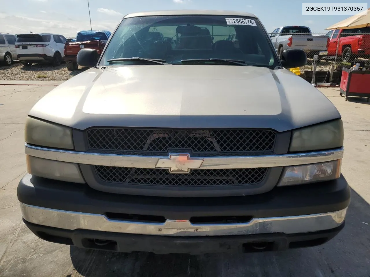 2003 Chevrolet Silverado K1500 VIN: 2GCEK19T931370357 Lot: 72806774