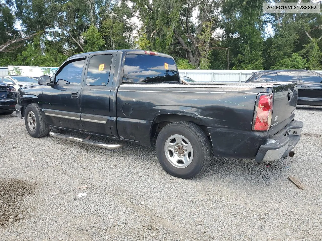 2003 Chevrolet Silverado C1500 VIN: 2GCEC19V031238862 Lot: 72886864