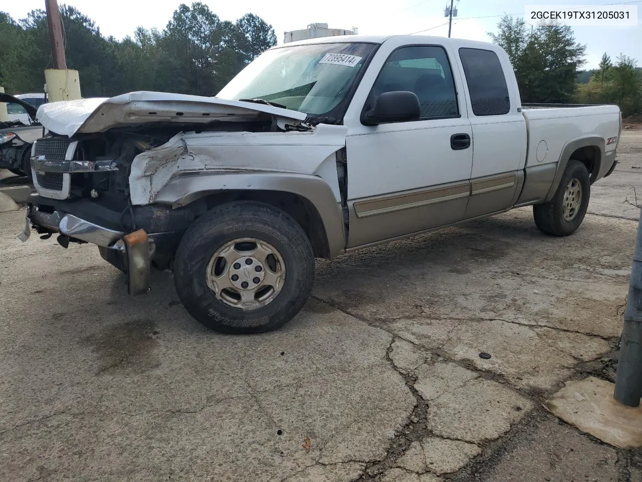 2003 Chevrolet Silverado K1500 VIN: 2GCEK19TX31205031 Lot: 72895414