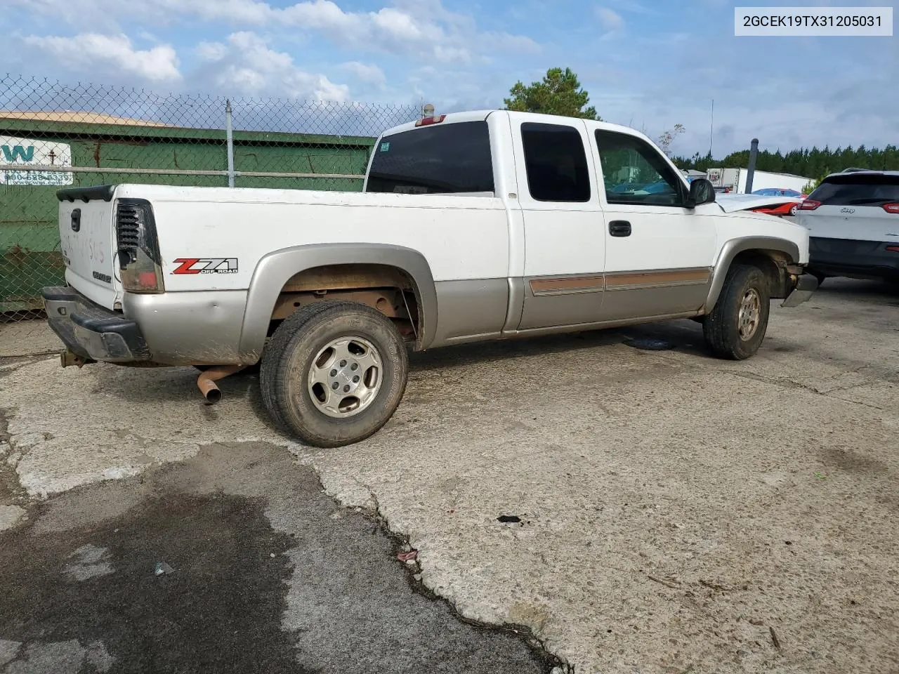 2003 Chevrolet Silverado K1500 VIN: 2GCEK19TX31205031 Lot: 72895414