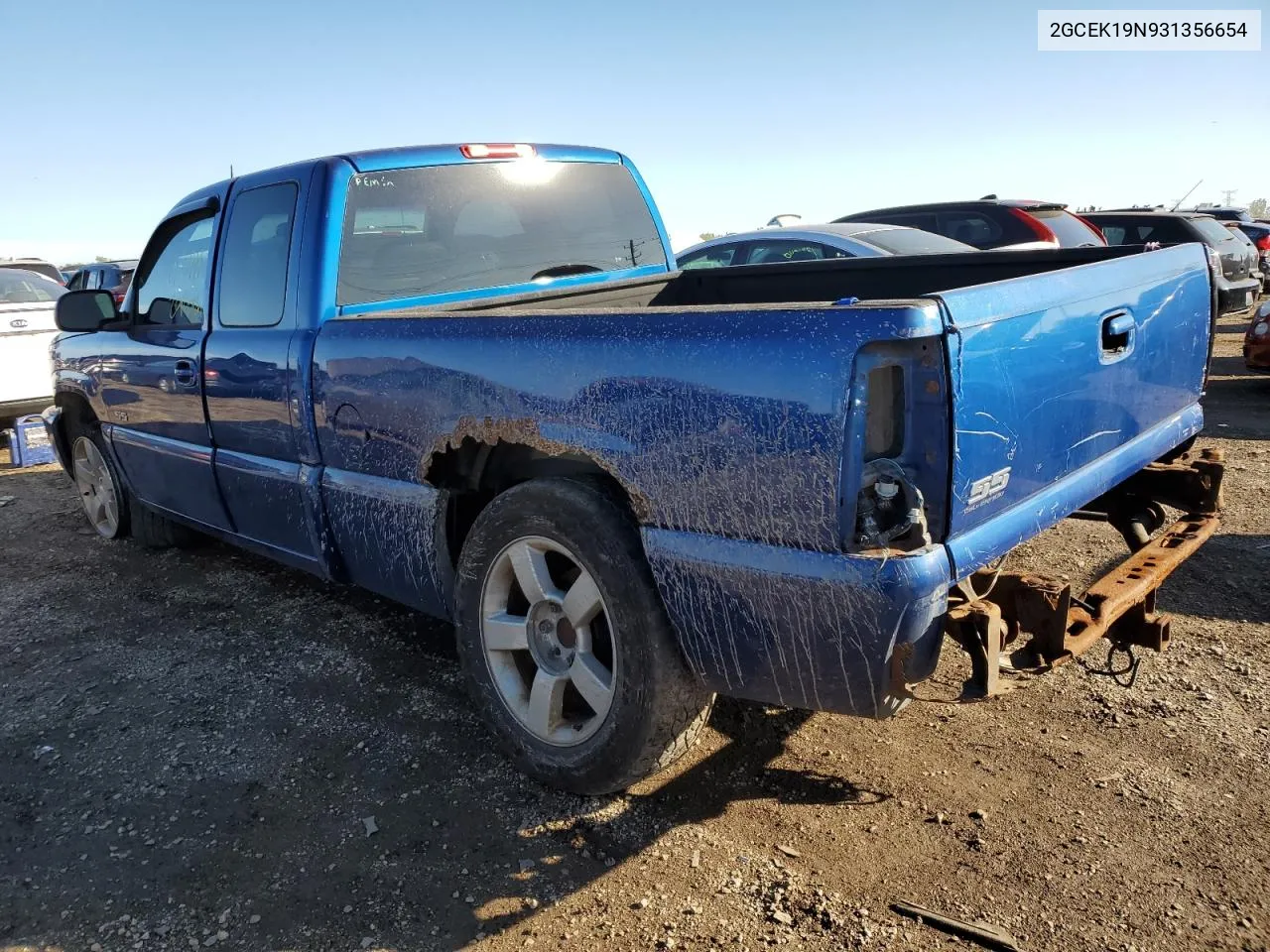 2003 Chevrolet Silverado K1500 VIN: 2GCEK19N931356654 Lot: 72966944