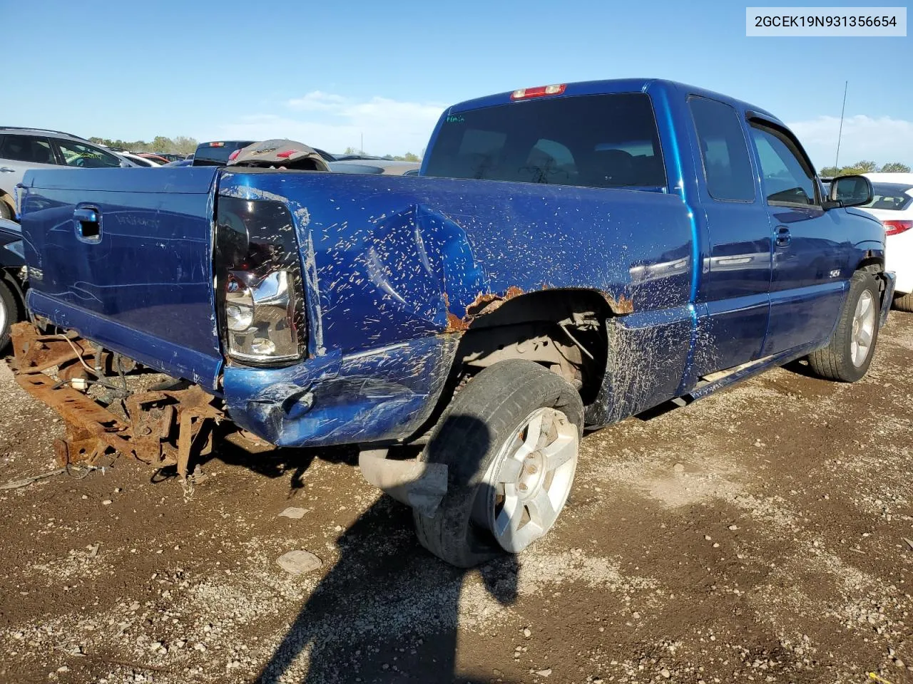 2003 Chevrolet Silverado K1500 VIN: 2GCEK19N931356654 Lot: 72966944