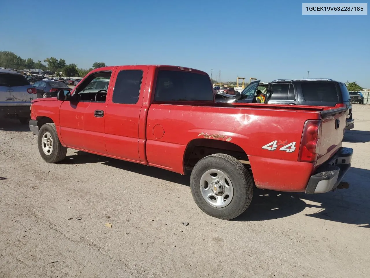 2003 Chevrolet Silverado K1500 VIN: 1GCEK19V63Z287185 Lot: 73050214