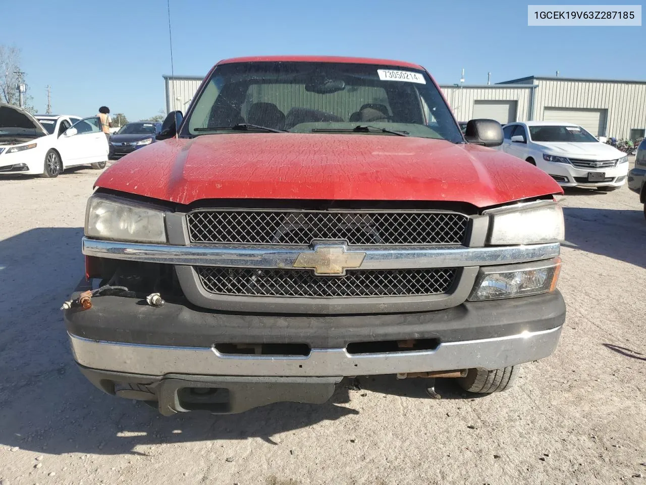 2003 Chevrolet Silverado K1500 VIN: 1GCEK19V63Z287185 Lot: 73050214