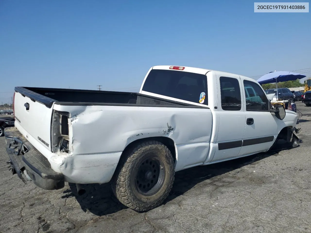 2003 Chevrolet Silverado C1500 VIN: 2GCEC19T931403886 Lot: 73055494