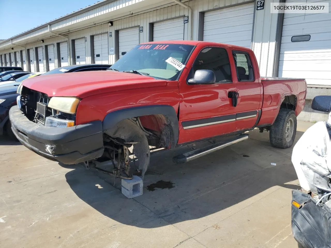 2003 Chevrolet Silverado K1500 VIN: 1GCEK19T03E126577 Lot: 73583244