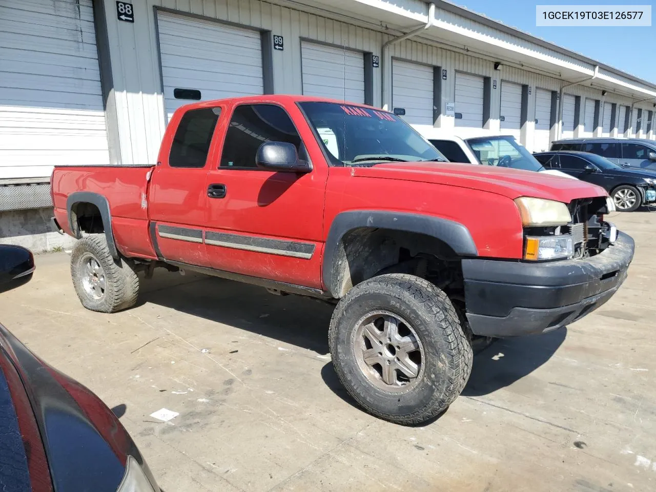 2003 Chevrolet Silverado K1500 VIN: 1GCEK19T03E126577 Lot: 73583244